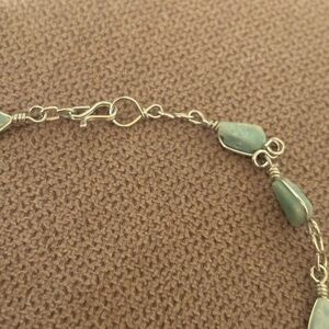 Elegant Silver and Sea Green Necklace